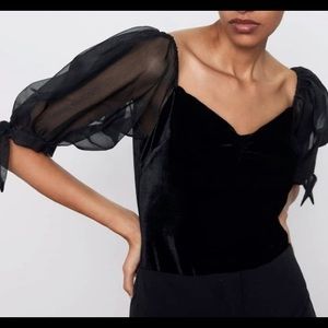 Zara Velvet Bodysuit